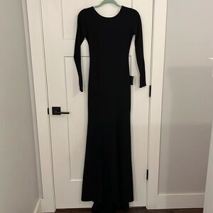 NWT Lulus Wait For Me black maxi dress